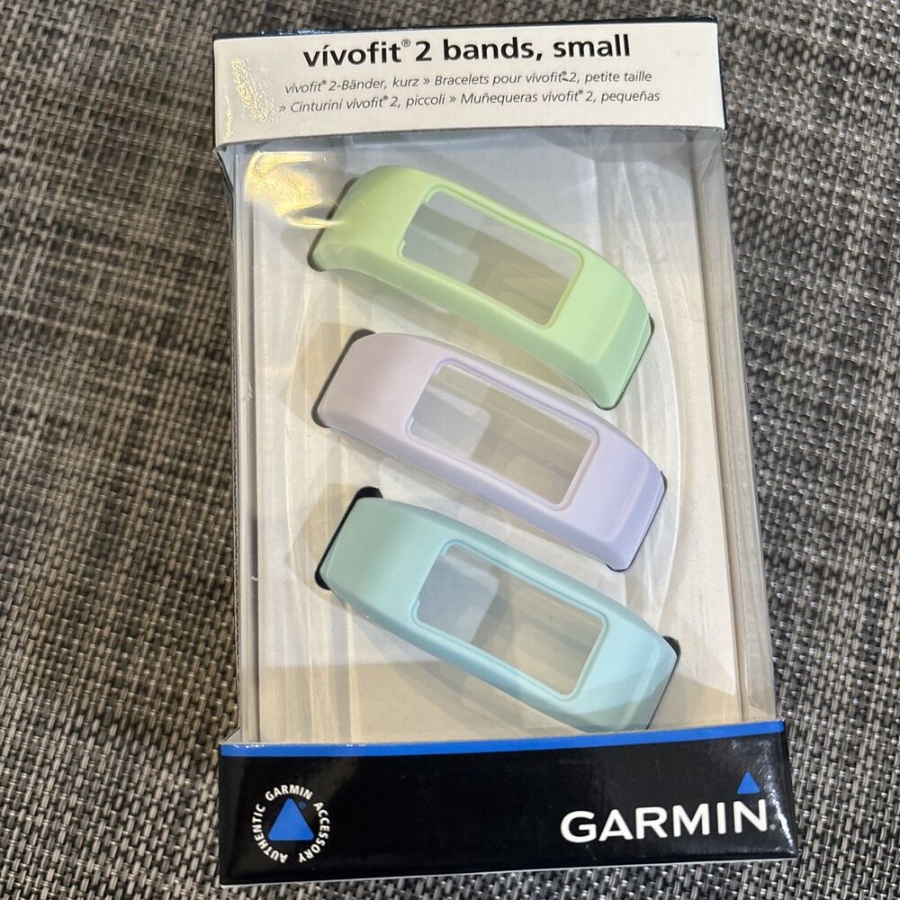 New Garmin Vivofit 2 - Box Of 3 Replacement Bands (Size Small)  Pastel Colors